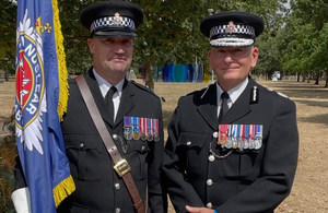 Chief Constable Simon Chesterman honoured fallen police officers at the UK Police Memorial, paying tribute to their courage, service and sacrifice